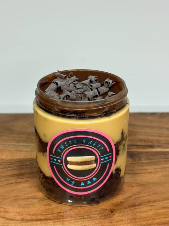 Choco Lucuma cake jar