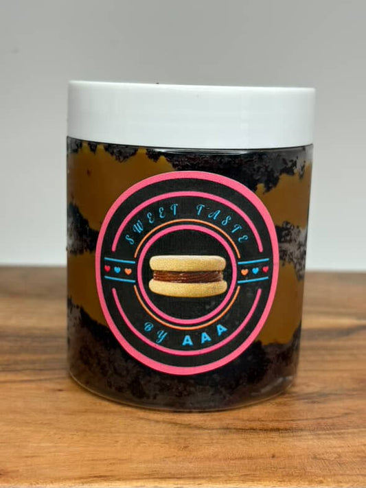 Chocolate cake jar w/ dulce de leche