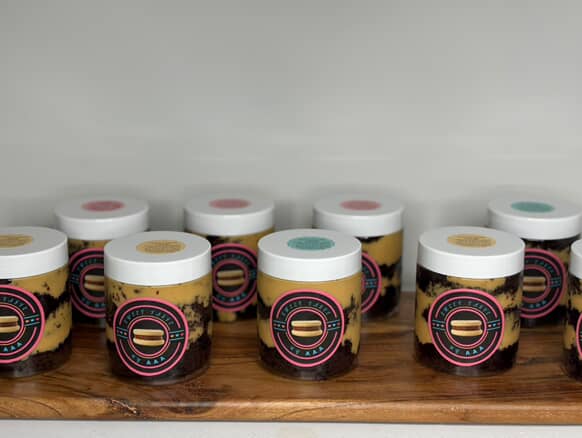 Choco Lucuma cake jar