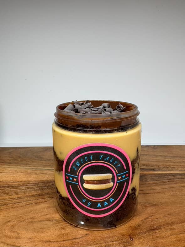 Choco Lucuma cake jar