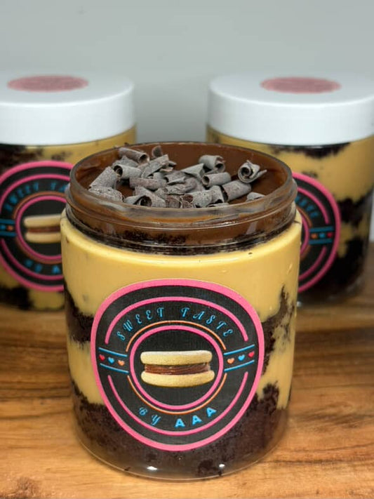 Choco Lucuma cake jar
