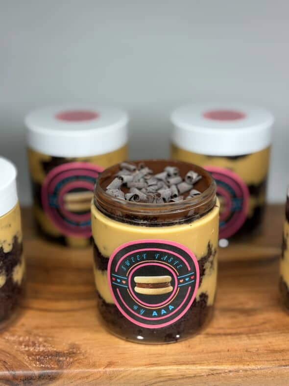 Choco Lucuma cake jar